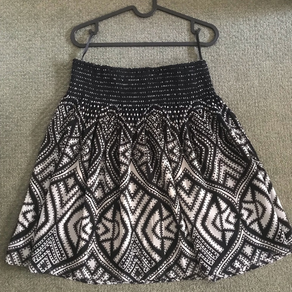 Chiffon fluffy knee length skirt